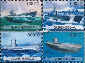 Briefmarken Guinea-Bissau 2012 Mi 5972-5975 (kompl. Ausgabe) postfrisch U-Boote - Bild 1 von 1