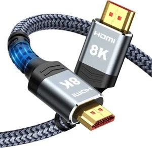 Highwings High Speed 8k 60hz Hdmi Cable 3.3ft/1m, 2.1 48gbps Hdmi Braided - Picture 1 of 8