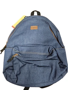 Levi's Zaino Denim con Tasca per Laptop, Del Rey Denim Blu Viaggio Lavoro Bookbag - Foto 1 di 2