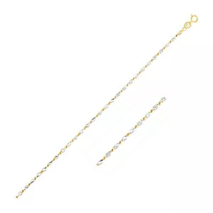 Collar colgante de cadena Lumina de oro de 14 K de 0,8 mm de ancho 16""-20"" pulgadas de largo - Imagen 1 de 3
