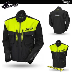 GIACCA OFF ROAD ENDURO QUAD UFO TAIGA JACKET NERO GIALLO FLUO - Bild 1 von 2