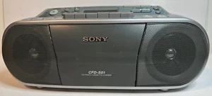 Sony CFD-S01 CD Cassette Player/Record AM/FM Radio Portable Stereo Boombox Teste - Imagen 1 de 11
