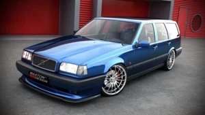 Labio de alerón Cup enfoque frontal para VOLVO 850 R negro brillante - Imagen 1 de 3