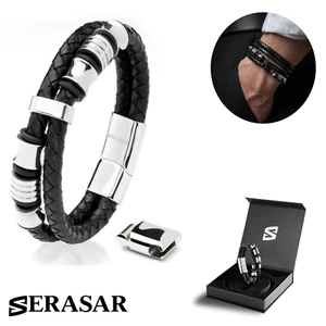 SERASAR | Herren Premium Lederarmband [Spirit] - perfektes Geschenk für Vater - Bild 1 von 25