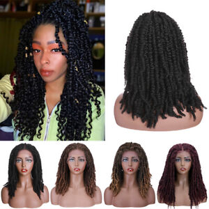 Spring Twist Crochet Braiding Lace Wig Full Head Long Thick Hairpiece Passion US