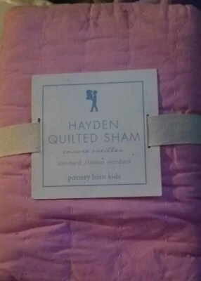 Nuevo Pottery Barn Kids ROSA Hayden Estándar HAM Amarillo Rayas a Cuadros Cambray Foto 1 de 4