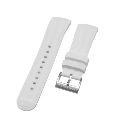Nautica Men's N17593G | A17593G NST 101 White 24mm Original Silicone Watch Band - Image 1 of 4