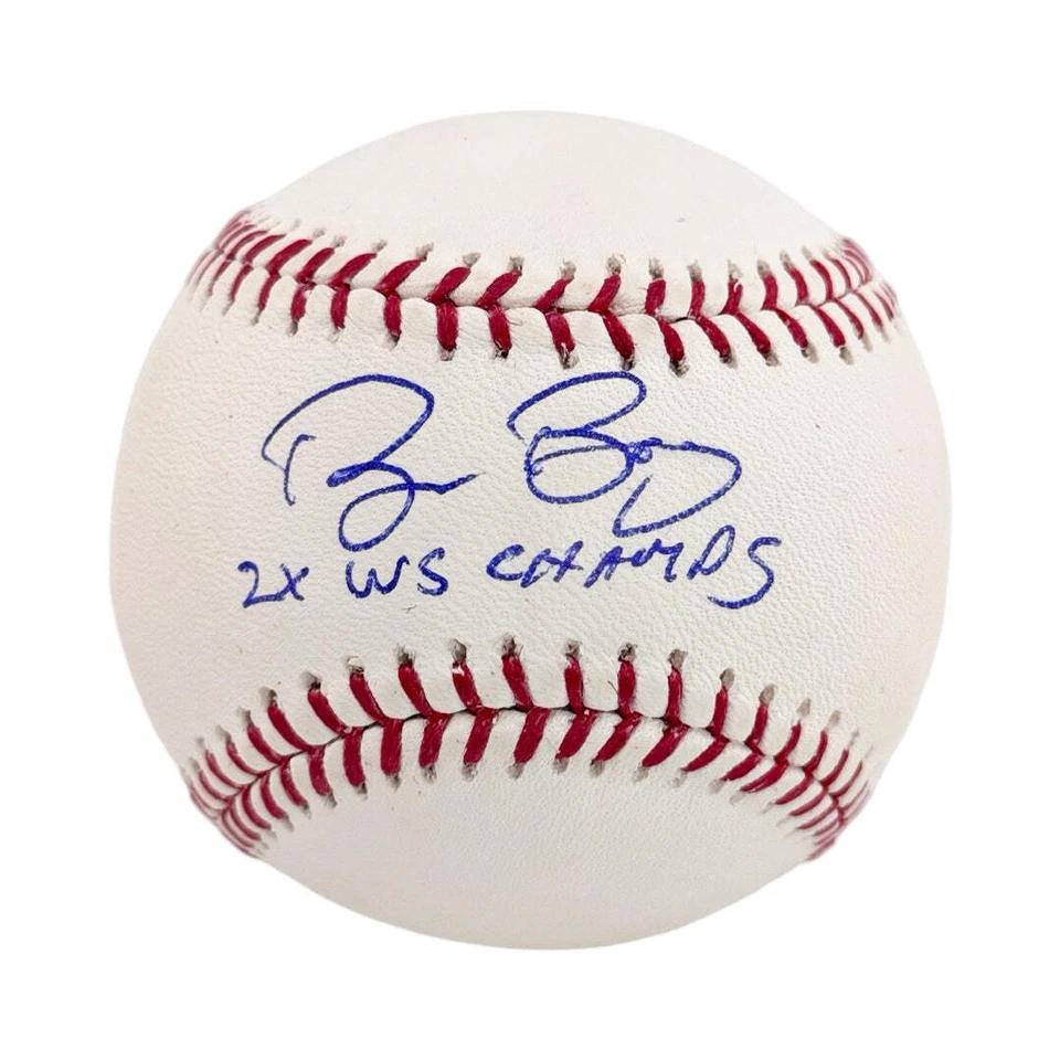 Bruce Bochy Firmado 2x WS Champs Inscripción Rawlings Oficial Major League Baseb Foto 1 de 1