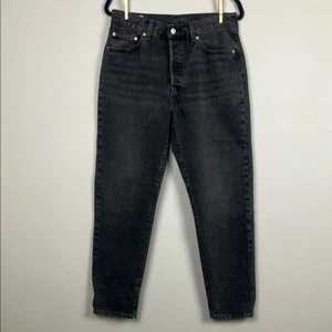 Pantalones de mezclilla Levi's 501 '81 HR de pierna cónica vintage a rayas negras / talla 29 - Imagen 1 de 10