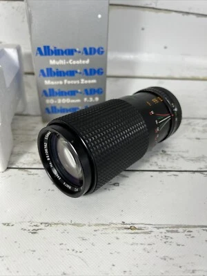 Canon FD Mount Albinar ADG Macro MC Auto Zoom 80-200mm f/3.9 Lens w Both Caps V1 - Image 1 of 4