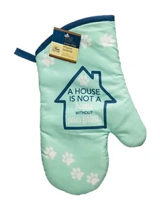 Oven Mitt A House Is Not A Home Without Paws Prints One Size Seasonal - Picture 1 of 3