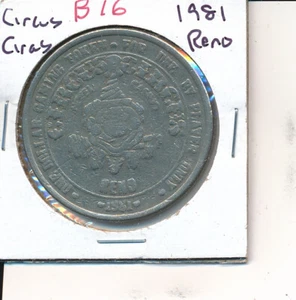 1 $ CASINO TOKEN MASON 1981 CIRCUS-CIRCUS RENO NV ANGEBOT: B-16 - Bild 1 von 2