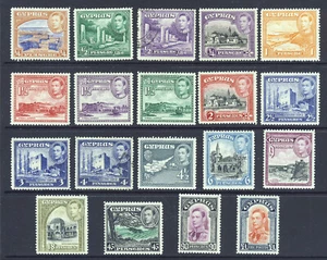 CYPRUS King George VI 1938-51 The Full Pictorial Set SG 151 to SG 163 MINT - Picture 1 of 2