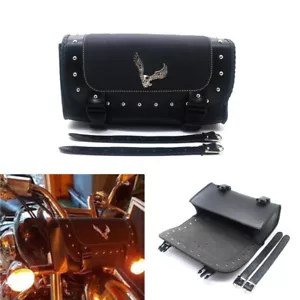 Motorcycle Scooter Saddlebag Tool Bag PU Leather Storage Pouch Bag For Honda - Picture 1 of 10