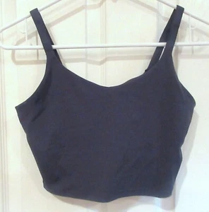 Graues bauchfreies Damen-Tanktop ~ NEU Größe 6 ~ gekürzt ~ integrierter BH ~ sportlich - Bild 1 von 3