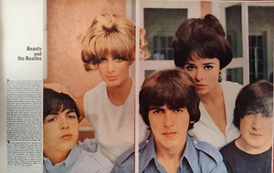 1965 McCall's RARE article Photos BEAUTY and the BEATLES - Picture 1 of 4