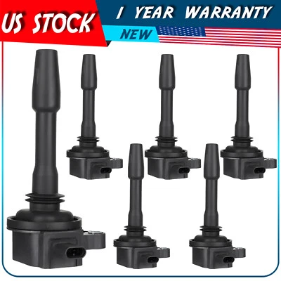 Paquete de 6 bobinas de encendido para Ford F-150 2018-2021 20-21 Ford Explorer 3,3 L V6 Foto 1 de 4