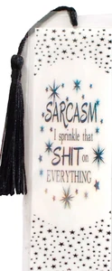 " SARCASM" VERSE/ CARTOON UNIQUE EXQUISITE LAMINATED BOOKMARK - Imagen 1 de 1