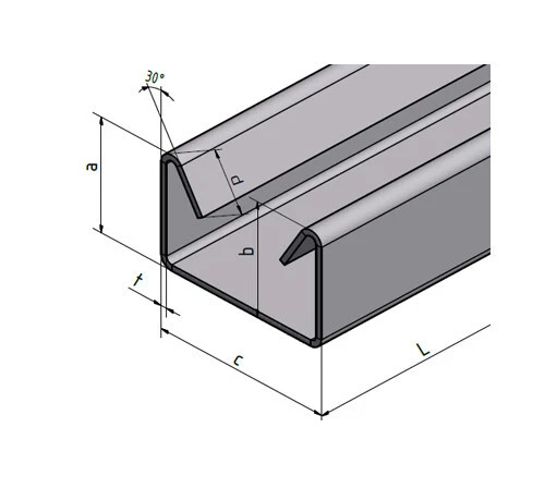 C-Profil,U-Profil Innenkante Edelstahl 4-fach gekantet Höhe 20mm Breite 30 -80mm - Bild 1 von 1