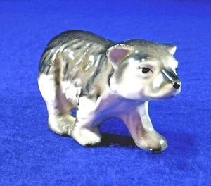 Vintage - Statuina Orso Nero Grizzly Osso Cina Porcellana Giappone 3 1/5" - Foto 1 di 6