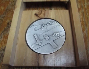 1991 (5752) ISRAEL - STATE MEDAL "NEW YORK - TEL AVIV ART" - 2 Oz SILVER - RARE - Picture 1 of 8