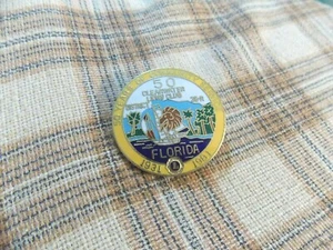 1931-1981 LIONS CLUB 50 YEARS Clearwater DISTRICT 35-R Enamel PIN 1 1/2" VG ! - Picture 1 of 3