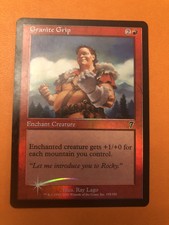 MTG - Granite Grip - FOIL - 7th Seventh Edition - NM With Surface Play Wear