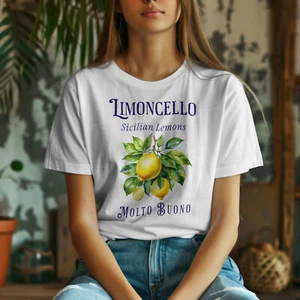 Limoncello Tee Sicilian Lemons Amalfi Coast Limoncello Lovers Italian Fashion - Picture 1 of 21