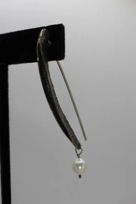 HTF Silpada SS Freshwater Pearl SINGLE Threader Earring W1547 (114PID) - Image 1 of 3