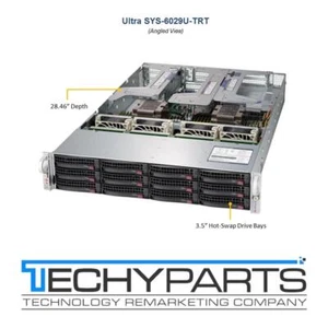 Supermicro SYS-6029U-TRT X11DPU 2x Xeon Gold 6154 3GHz CPUs 768GB RAM 2U Server - Picture 1 of 3