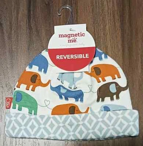 Baby Boy Size Newborn-3 Months Elephant Morocco Reversible Hat Magnetic Me - Picture 1 of 3