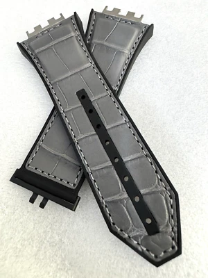 HUBLOT BIG BANG STRAP RACING GREY ALLIGATOR / RUBBER 30 x 27 W/ SLEEVE SWISS New - Image 1 of 4