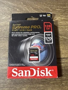 Sandisk Extreme Pro SDXC UHS-I Memory Card 128gb - Picture 1 of 2
