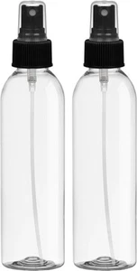Fine Mist Spray Bottles 6 OZ, Cylinder BPA Free Refillable Containers, Clear,... - Picture 1 of 2