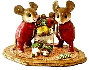 Wee Forest Folk M-329 "DOS para UNO" Navidad (C) 2005 WPretired (como nuevo con caja WFF - Imagen 1 de 8