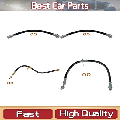 Línea de freno de manguera hidráulica de freno delantero trasero Dorman 4 piezas para Toyota RAV4 1996-2000 Foto 1 de 4