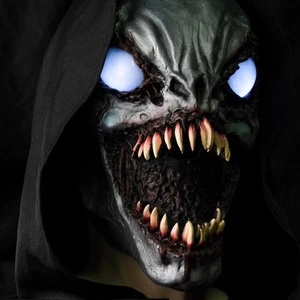 Monster Eyes Light Up Mask Halloween Scary Led Mask, Latex Creepiest Full Hea... - Picture 1 of 7