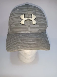 Under Armour Baseball Hat Cap Youth Boys Small/Medium Fitted Logo Gray Design  - Picture 1 of 7