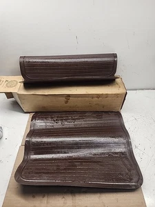 REAR NOS GM Contour Rubber Floor Mats #997867 Briar Brown Pair  - Picture 1 of 5