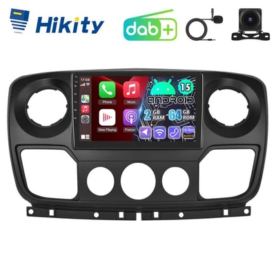 DAB+ Android Autoradio Für Opel Movano B Renault Master 3 Carplay GPS Navi WIFI - Bild 1 von 4