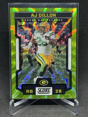 2023 Panini Score Electric #92 AJ Dillon Green Bay Packers NFL Card /99 - Image 1 of 2