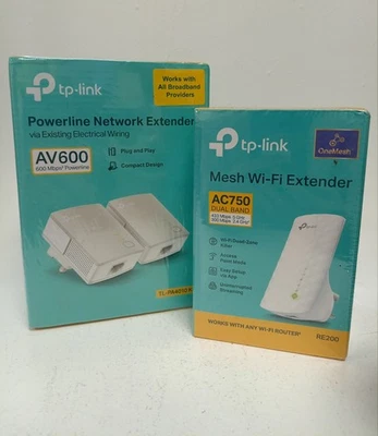 TP-Link AV600 Powerline Netzwerk Extender & Mesh Extender KIT Neu Versiegelt Produktbündel - Bild 1 von 4