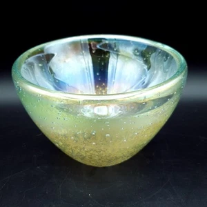 Vintage Murano style Art Glass Bowl Gold Aventurine & Bullicante Heavy 1.5kg - Bild 1 von 11