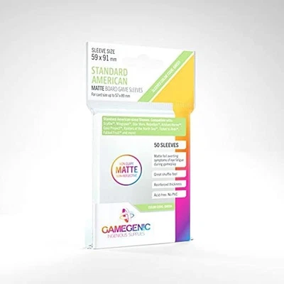 Gamegenic - Standard American Matte Board Game Sleeves 59x91 (50)