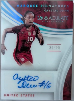 2017 Panini Immaculate Collection Crystal Dunn autógrafo MS-CDU /35 USWNT PSG - Imagem 1 de 4