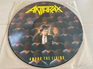 ANTHRAX - AMONG THE LIVING 1.PRESS PICTURE DISC LP ISLAND UK 1987         SLAYER - Picture 1 of 6