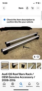 Audi Q5 Roof Bars With Bag. 2011 to 2018 models plus other Audi’s - Picture 1 of 1