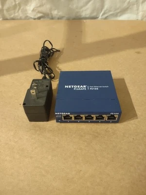 Настольный коммутатор Netgear ProSafe 5 портов 10/100 Мбит/с Fast Ethernet модель FS105 - Изображение 1 из 4