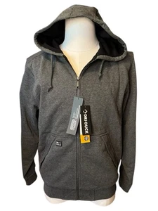 Dri Duck NEU Mission Fleece Hoodie mit durchgehendem Reißverschluss grau Herren Medium wasserabweisend - Bild 1 von 6