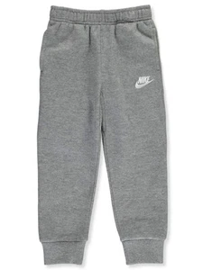 NWT Nike Club Fleece Rib Cuff Pants Kids Size 4 Little Carbon Heather 86B252-GEH - Picture 1 of 7